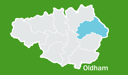 Oldham in Greater Manchester